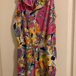 Lilly Pulitzer Floral Multicolor Sleeveless One Piece Play clothes, xl